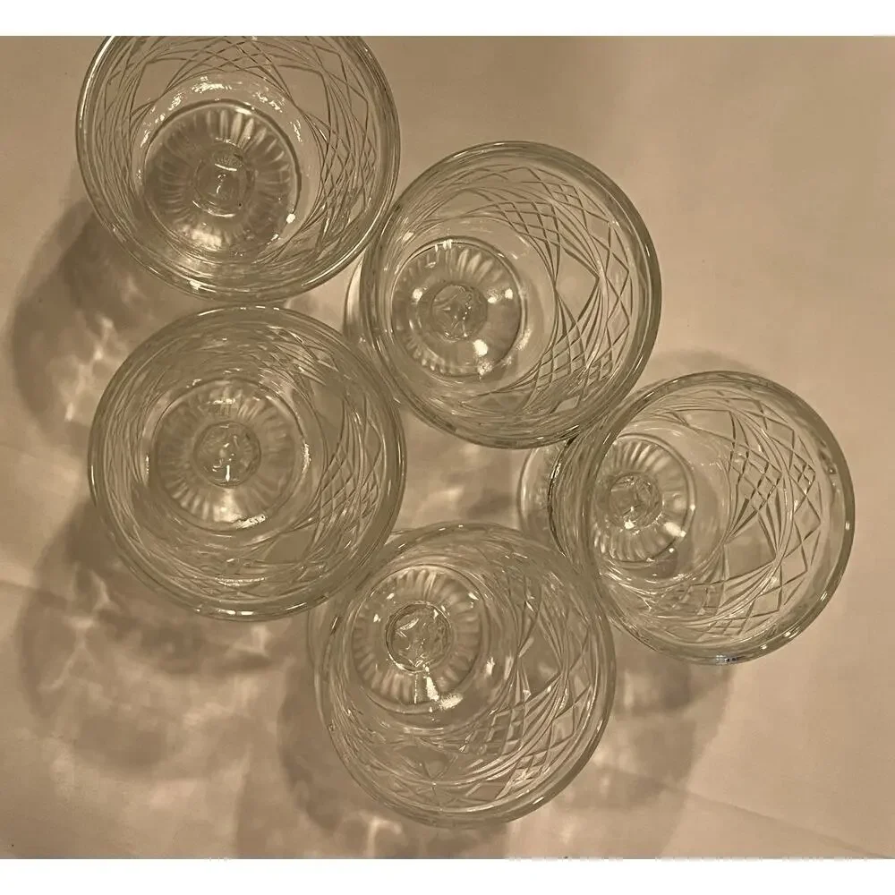 Big Top Peanut Butter Hazel Atlas Glass Short Sherbet Vintage Set Of 5